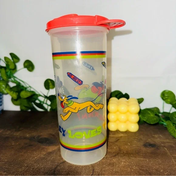 Vintage Tupperware Disney Mickey Mouse Lid Container - Picture 2 of 8